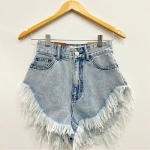 Tacoola Jean Shorts // the Honeys // sky blue wash